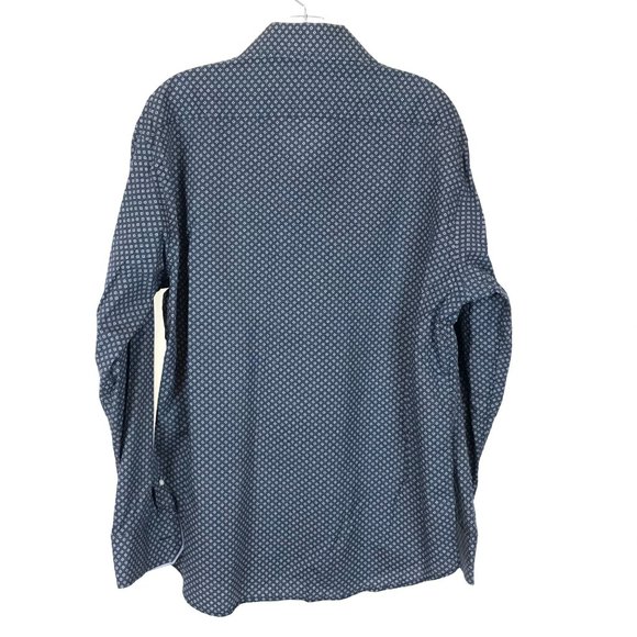 Mens Size Large Christian Aujard Paris Diamond and Dot Pattern Dress Shirt Top - Picture 3 of 3